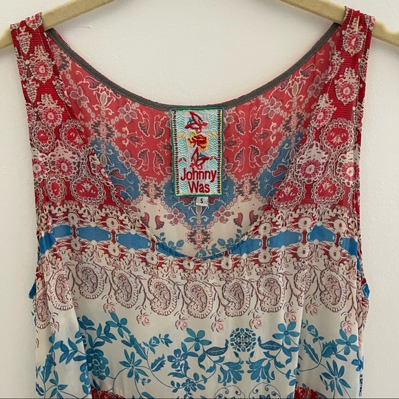 Johnny Was Archi Boho Floral Tiered Tunic Tank - Picture 4 of 6
